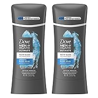 DOVE MEN + CARE Antiperspirant Ocean Breeze 2 Count hydrating, water-based deodorant our best non-irritant formula 2.6 oz