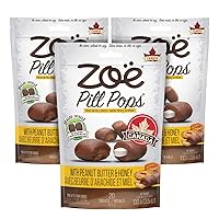 Zoë Pill Pops for Dogs, Peanut Butter with Honey Recipe, 3 Pack - All Natural Healthy Dog Treats to Hide Medication