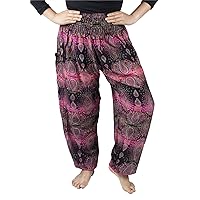 LOFBAZ Harem Boho Pants for Women Yoga S-4XL Plus Hippie Clothing PJ