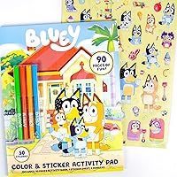 Bluey Coloring & Activity & Sticker Book, Great for at-Home Kids Activities, Perfect Road Trip & Travel Activity Kit, Screen-Free Fun Coloring Book for Ages 3, 4, 5, 6