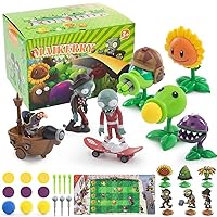  JHESAO 4 PCS Plants and Zombies Toys Action Figures Zombies PVZ  Toys Sets 1 2 Series Great Gifts for Kids and Fans,Birthday and Christmas  Party : Toys & Games