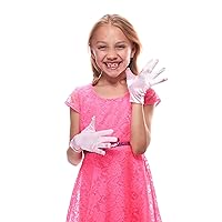 Elegant Ingenue Girl's Satin Wrist Length Gloves (Lt Pink, Age 7-14)