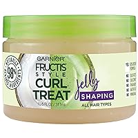 Garnier Fructis Style Curl Treat Shaping Jelly with Coconut Oil for Curly Hair, 10.5 Ounce Jar