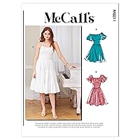 McCall's Misses' Fit and Flared Dress Sewing Pattern Kit, Code M8211, Sizes 8-10-12-14-16, Multicolor