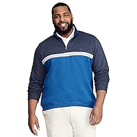 IZOD Men's Big and Tall Advantage Performance Quarter Zip Fleece Pullover Sweatshirt