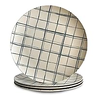 Nook Theory 4-Pack Bamboo Fiber Dinner Plates - Alternative for Plastic Plates, Bamboo Plates Reusable, Shatterproof Plates, Food-Grade, Dishwasher Safe Plates - Kids Plates, Lightweight Plates