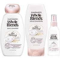Garnier Hair Care Whole Blends Oat Delicacy, Moisturizing Shampoo, Conditioner, and Detangler with Oat Milk and Rice Cream Extracts, For Fine Hair and Sensitive Scalps, Paraben Free, 1 Kit