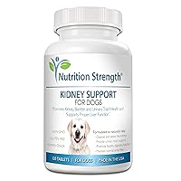 Kidney Support for Dogs - Renal, Bladder and Urinary Tract Health Supplement, Plus Immune and Digestive Support, with Organic Cranberry and Astragalus, 120 Chewable Tablets