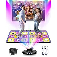Dance Mat - Wireless Electronic Dance Mat for TV with Camera, Non-Slip Exercise Dance Pad with Yoga Mode for Kids & Adults, Family-Friendly Game Mat Toy Gift for Girls & Boys (Purple)