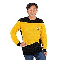 Rubber Road Ltd Star Trek Yellow Uniform Christmas Sweater