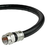 Mediabridge™ Coaxial Cable (15 Feet) with F-Male Connectors - Ultra Series - Tri-Shielded UL CL2 in-Wall Rated RG6 Digital Audio/Video - Includes Removable EZ Grip Caps (Part# CJ15-6BF-N1)
