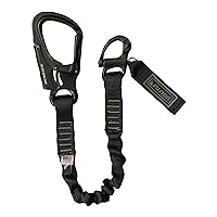 Shock Absorbing Lanyard Snap Hook - Fusion Climb® - (5,000 LBS Rated) Professional Shock Absorbing Lanyard - for Mountaineering, Fall Protection, Roofing, Construction, SAFETY Lanyard - Snap Shackle
