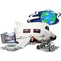 The Original Patented AirFort - Build A Fort in 30 Seconds, Inflatable Fort for Kids, Play Tent for 3-12 Years, A Playhouse Where Imagination Runs Wild, Fan not Included (Space Shuttle)