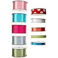 Offray Assorted Width Random Mystery Craft Ribbon Variety Pack, 180 Total Feet, Multicolor 20 Spools