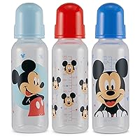 Baby Bottles 9 oz for Boys and Girls| 3 Pack of Disney 