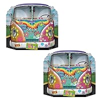 Beistle 2 Piece 60's Theme Hippie Bus Photo Booth Props for 1960's Party Decorations