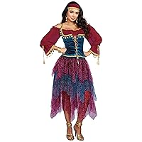 Dreamgirl Adult Fortune Teller Costume, Womens Gypsy Halloween Costume