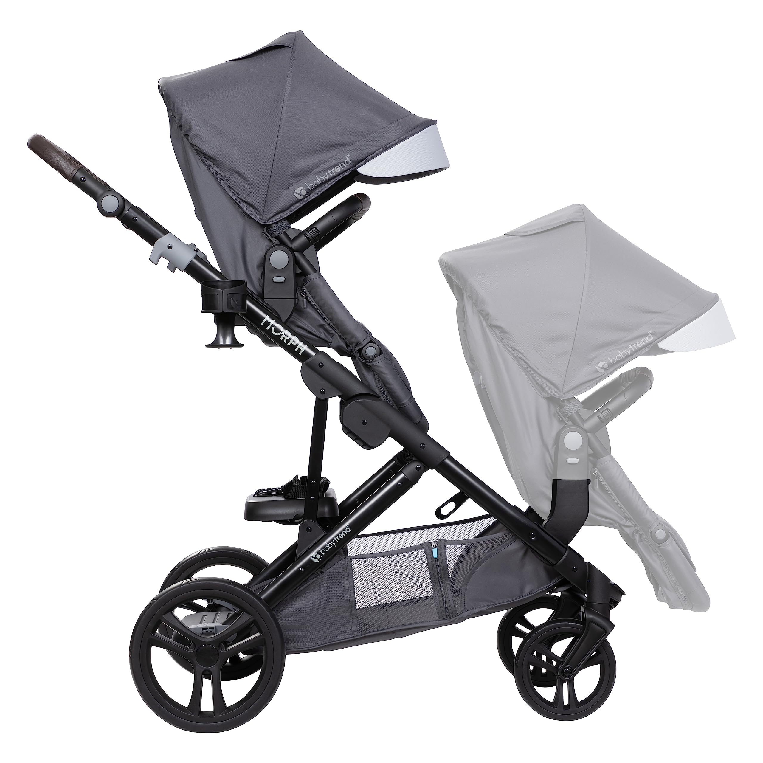 Baby Trend Second Seat for Morph Single to Double Stroller, Dash Grey