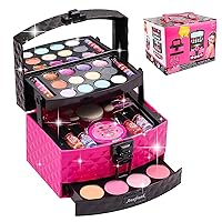 Kids Makeup Kit for Girls Toys, Toddler Makeup Set, Real Safe & Non-Toxic & Washable for Endless Fun and Creativity, Perfect Princess Gift & Valentines Day Gifts for Ages 3-12