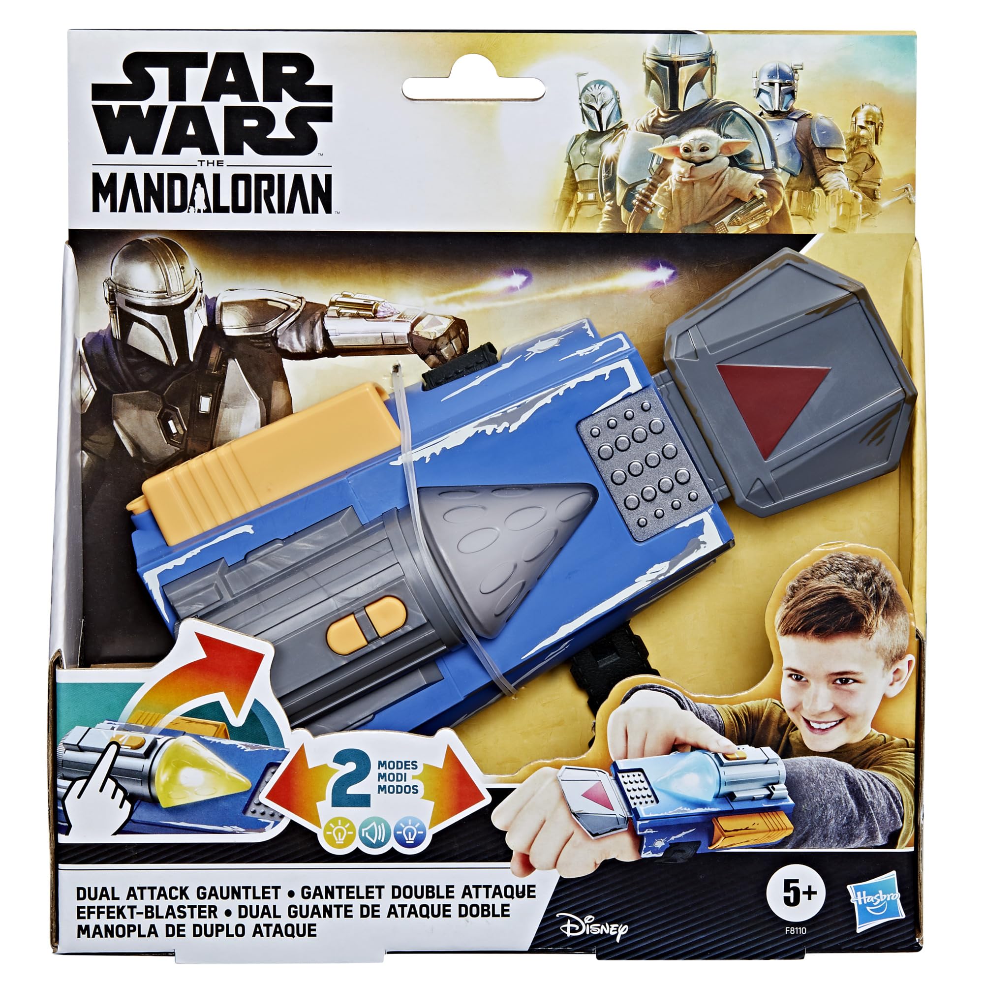 STAR WARS The Mandalorian Dual Attack Gauntlet, Interactive Electronic Role Play with Lights & Sounds, Toys for 5 Year Old Boys and Girls