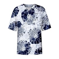 Men's Scrubs Tops Plus Size Short Sleeve V-Ncek Printed Working Nurse Unifrom with Pocket S-5XL