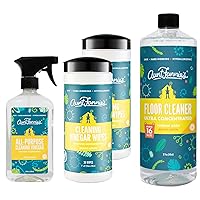 Multi-Surface Vinegar Cleaning Kit: All Purpose Spray, Cleaning Wipes, and Floor Cleaner (Lemon, Cleaning Bundle)