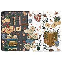 Case for Apple iPad Air 5th 2022 4th 2020 Gen 3th 10.2 12.9 Pro 11 10.5 9.7 Mini 6 5 4 3 2 1 Spells Herbs Herbology Library Slim fit Closure Design Magic Magnetic Print Flowers Book Stand