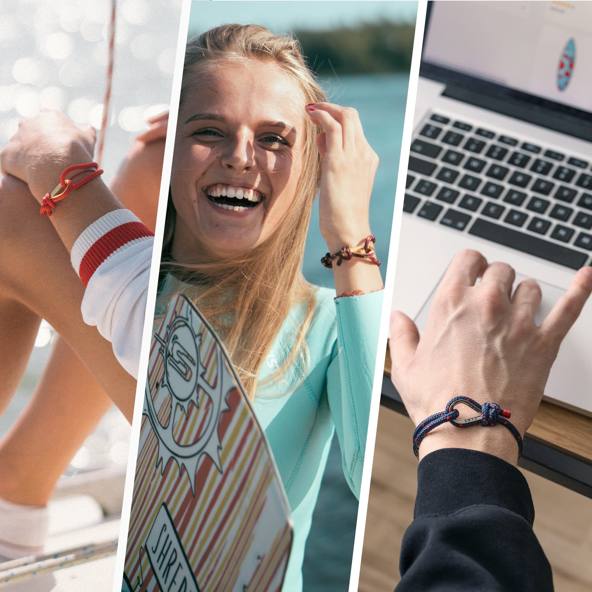 Shkertik Adjustable Nautical Bracelet for Adventure Seekers, Handmade Rope Bracelet for Men and Women, Life-Proof Nautical Rope Bracelet, Stylish Rope Bracelets to Tell Your Unique Story