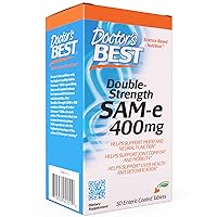 Doctor's Best SAM-e 400 mg, Vegetarian, Gluten Free, Soy Free, Mood and Joint Support, 30 Enteric Coated Tablets