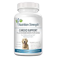 Cardio Support for Dogs Plus Antioxidant, L-Carnitine, L-Taurine, with Coenzyme Q10 and Vitamin E, Promotes a Healthy and Strong Dog Heart, 120 Chewable Tablets