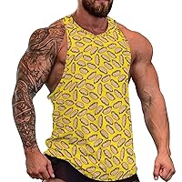 Hot Dogs Fast Food Men's Workout Tank Top Casual Sleeveless T-Shirt Tees Soft Gym Vest for Indoor Outdoor
