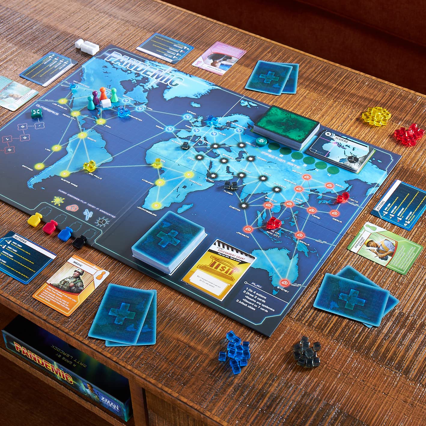 Pandemic Board Game (Base Game) | Cooperative Board Game for Adults and Family | Ages 8+ | 2 to 4 players | Average Playtime 45 minutes | Made by Z-Man Games