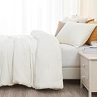 Fluffy Comforter Set Queen - Furry Leaves Pattern Faux Fur Bed Set 3 Pieces, Winter Ultra Soft Fuzzy Comfort Set White, Velvet Bedding Set for Queen Bed