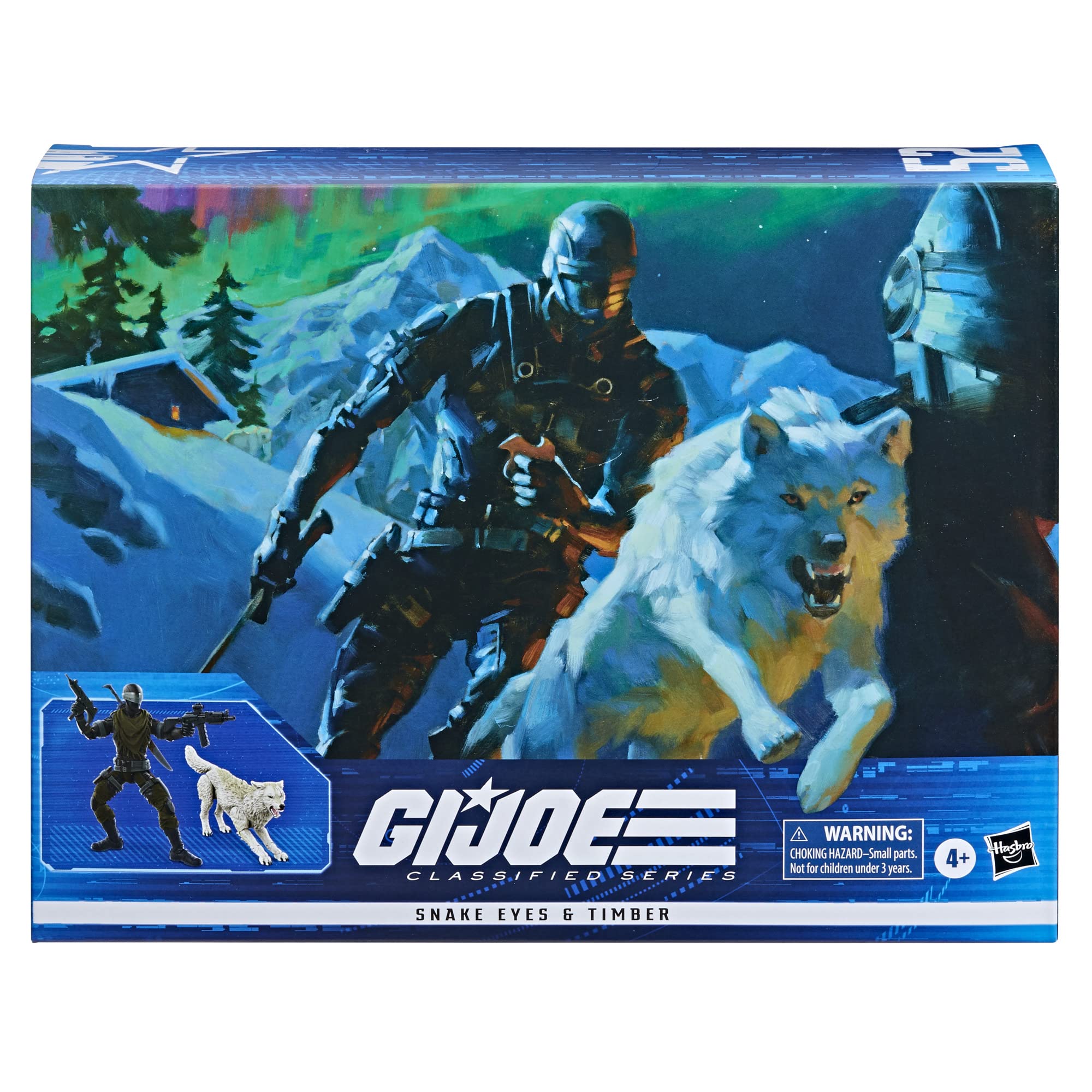 G. I. Joe Wolf Classified Series Snake Eyes & Timber Action Figures 52 Collectible Premium Toys, 6-Inch Scale, Custom Package Art, F4321