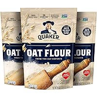 Quaker Oat Flour Stand Up Pouches, 20oz, (3 Pack)