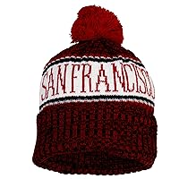 TOP HEADWEAR City Beanies for Football Fans - Cuff Knit Winter Skull Cap with Pom