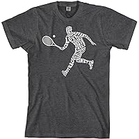 Threadrock Men's Tennis Player Typography T-Shirt