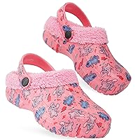 Stitch Clogs Kids - Fleece Lined Girls Clogs Anti Slip Sole Indoor or Outdoor Wear - Stitch Gifts