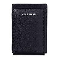 Cole Haan Men's Slim Magnetic Front Pocket Wallet, Black, No Size