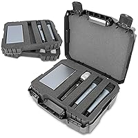 CASEMATIX Hard Shell Microphone Case Compatible with Sennheiser or Shure Wireless Mic System - Dual Layer Customizable Foam holds Microphones, Receivers, Transmitters and More - Includes Case Only