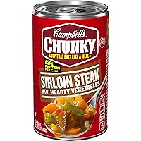 Campbell’s Chunky Soup, Sirloin Steak With Hearty Vegetables Soup, 18.8 Oz Can