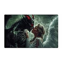 MTG playmat Card Game playmat Angel playmat 24 x 14 Inch Non-Slip Rubber Bottom Compatible for RPG DTCG CCG TCG playmat Card playmat Mouse pad