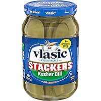 Vlasic Stackers Kosher Dill Pickles, Keto Friendly, 16 FL OZ