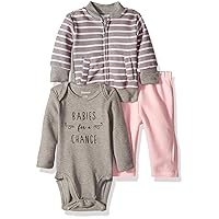 Hanes Baby-Boys Ultimate Baby Zippin Fleece Zip Pant With Bodysuit And Fleece Jacket