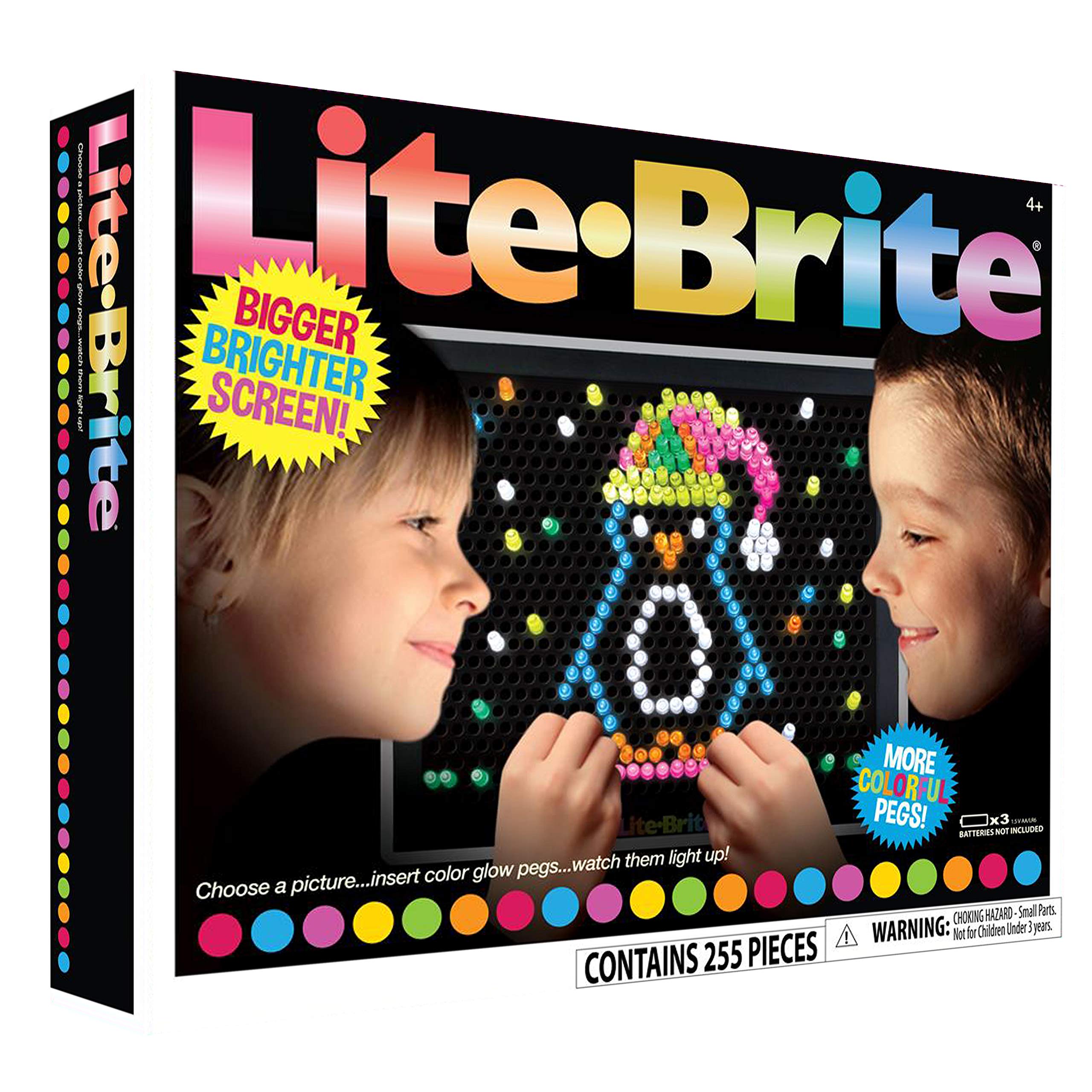 Lite-Brite Ultimate Value Retro Toy, 240 Pegs, 12 Seasonal Templates, Pouch, Gift for Girls and Boys, Ages 4, 5,6,7,8,9,10 Amazon Exclusive, Light up Creative Activity Toy, Educational Stem Learning
