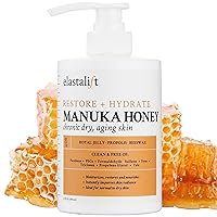 Manuka Honey Cream Face Moisturizer & Body Butter Lotion For Dry Skin | Firming & Hydrating Miracle Balm Skin Care Moisturizing Lotion For Women, Wrinkles, & Sun Damaged Skin, 15 Fl Oz