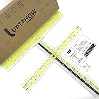 T-Shirt Alignment Ruler Guide Tool to Center Designs Acrylic Transparent Movable T ruler Set for Heat Press Adult Kids Children Little Boys Tee Clothing Measurement Tool