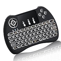 Rii i8 (10038-AM) Mini 2.4GHz Wireless Touchpad Keyboard with Mouse, Black