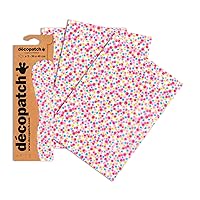Ref C689O - Bright Ink Spots Paper Pack - Each Sheet 30 x 40cm, Pack of 3 Paper Sheets - Best Used with Décopach Glue & Varnish, Multicoloured