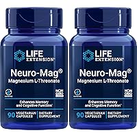 Neuro-mag Magnesium L-threonate, 90 Count(2 Pack)
